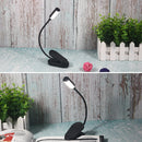 Flexible 1W LED USB Rechargeable Clip Desk Table Light Book Reading Laptop Stand Lamp