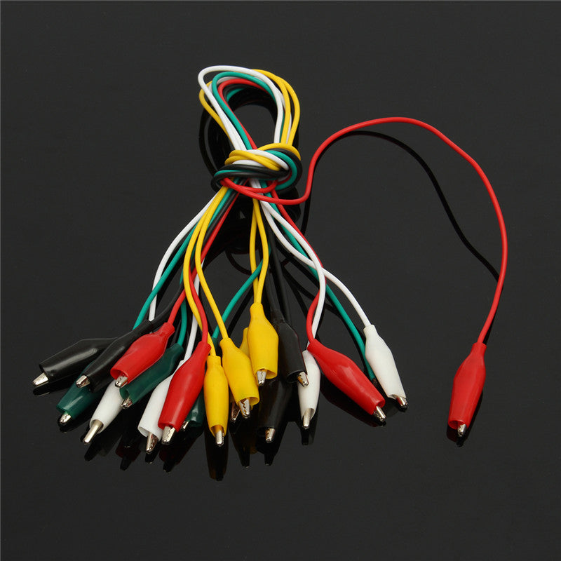 DANIU 42cm 10pcs Alligator Clip Electrical DIY Test Leads Alligator Double-ended Crocodile Clip Test Tools