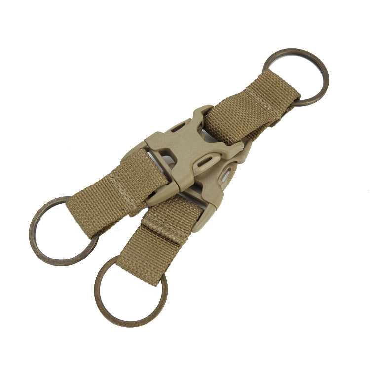 Outdoor Multi-function Ribbon Keychain EDC Tactical Key Ring Camping Hunting Key Chain