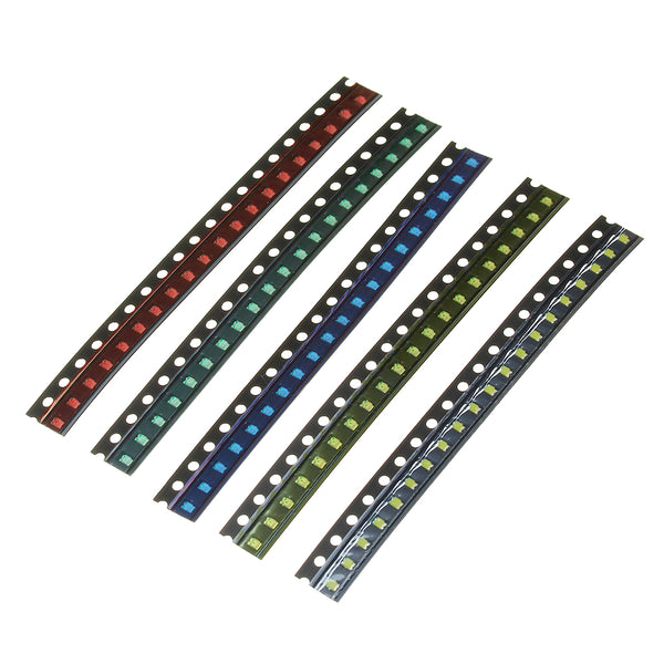 1000Pcs 5 Colors 200 Each 0805 LED Diode Assortment SMD LED Diode Kit Green/RED/White/Blue/Yellow