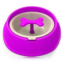 Pet Slow Eat Drink Bowl Feeder Dog Puppy Rotary Anti Choke Puzzle Bone Shaped