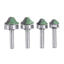 Drillpro 4Pcs 8mm Shank Bearing Shank Double Roman Ogee Edging Router Bit Milling Cutter for Wood Line Knife