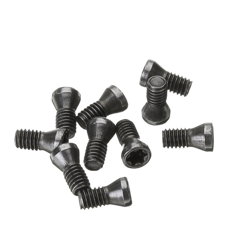 Suleve M2.5TT1 10Pcs M2.5 Tungsten Button Head Torx Screw for Carbide Inserts CNC Lathe Tool 6mm