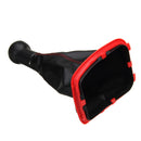 For Seat Leon 2000 2001 CarStyling Car 5 Speed 12mm Red Line Gear Stick Shift Knob with Leather Boot