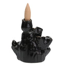Black Porcelain Backflow Smoke Incense Burner Buddhist Cones Holder Decoration Slimming Equipment