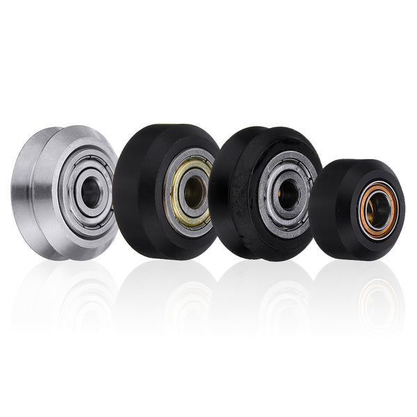 Flat / V Type Plastic/Stainless Steel Pulley Concave Idler Gear With Bearing for 3D Printer