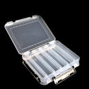 LEO Transparent Double Sides Fishing Lures Box PVC 10 Compartments Case