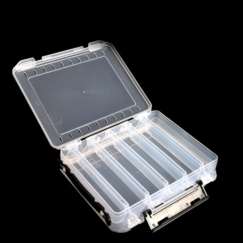 LEO Transparent Double Sides Fishing Lures Box PVC 10 Compartments Case