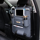 Multi-functional PU Leather Car Back Seat Storage Bag Multi Pocket Phone Cup Holder Organizer