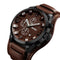 SKMEI 9165 Business Style Date Display Men Wrist Watch Leather Strap Quartz Watches
