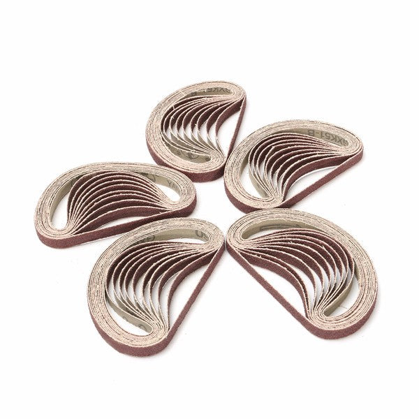 50pcs 10x330mm Zirconia Sanding Belt 40/60/80/120 Grit Aluminium Oxide Abrasive Tools