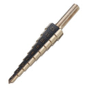 Drillpro 5pcs 4-35mm HSS Step Drill Bit Set Multiple Hole Metric Size with Aluminum Case