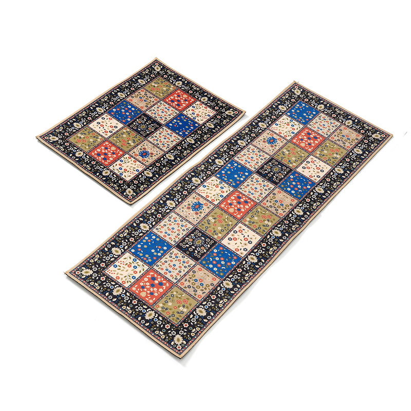 2Pcs Home Kitchen Floor Carpet Non-Slip Area Rug Bathroom Door Mat