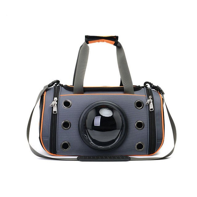 Creative Transparent Window Design Cover Breathable Dog Cat Pet Travel Bag Shoulder Bag Two Optional