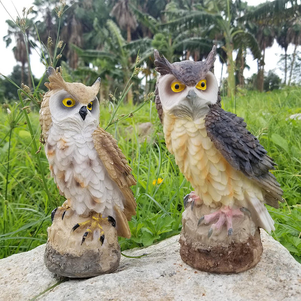 Synthetic Resin Owl Outdoor Hunting Decoy Garden Yard Landscape Decorations