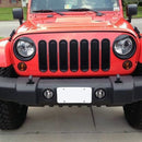 2Pcs Car Angry Bird Style Matte Black Headlight Cover Bezel Eyelids For 07-15 Jeep Wrangler JK