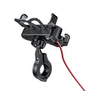 Bakeey Bike Bicycle Handlebar Silicone Elastic Clamp Phone Holder 2.4A Phone Charger 360 Rotation For 4.0-7.0 Inch Smart Phone
