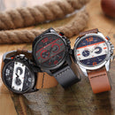 CURREN 8259 Casual Quartz Watches Rubber Band Military Analog Leather Quartz Wrist Watch