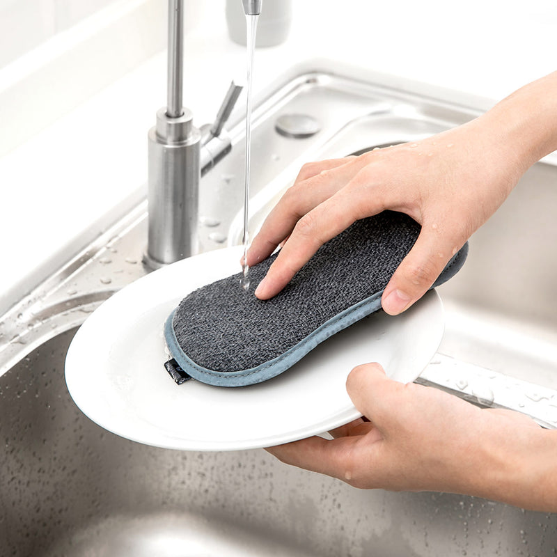2Pcs Gray Jordan Judy Double-Sided Dishwashing Brush Cleaning Brushes Kitchen Dish handle Washing Tool from XiaoMi YouPin