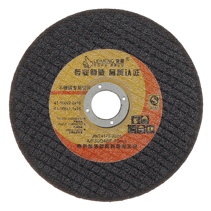 4 Inch Resin Metal Cutting Wheel 16mm Bore Grinding Disc For Angle Grinder