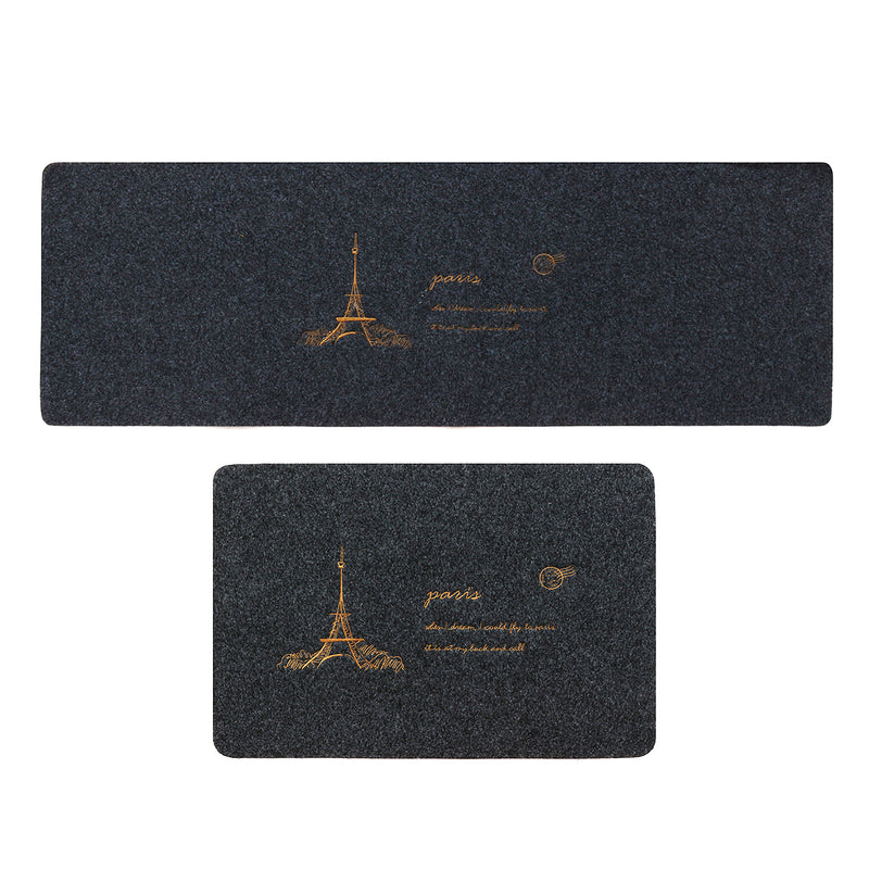 Eiffel Tower Waterproof Carpet Non Slip Door Floor Rug Mat Home Kitchen Bathroom