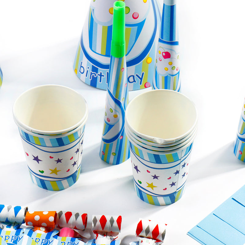 16Pcs Children's Birthday Party Supplies Kids Napkin Banner Tableware Decorations