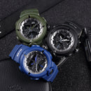 SBAO S-8012-C Dual Display Digital Watch Men Fashion Luminous Display Calendar Stopwatch Sport Watch