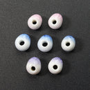 5Pcs 8mm Round Frozen Ceramic Loose Beads Handmade DIY Jewelry Making
