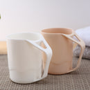 Household Plastic Plain Toothbrush Cup with Handle Mouthwash Cup Toothbrush Cup for Couples