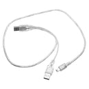 Dual USB 2.0 A Male to Mini 5pin B Male Data Power Cable for 2.5 HDD Hard Drive