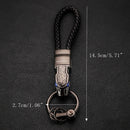 HONEST Rhinestones Car Key Ring Holder Leopard Head Leather Keychain Unique Gift