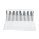 20Pcs 3x3mm Tungsten Steel Solid Carbide Burrs Rotary Rasp File Grinding Tools Kit