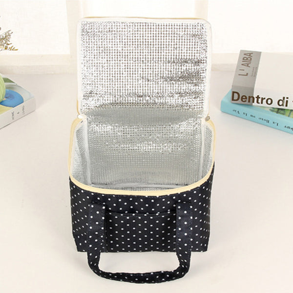 Lunch Tote Bag Oxford Waterproof Cooler Insulated Handbag Large Capacity Storage Containers