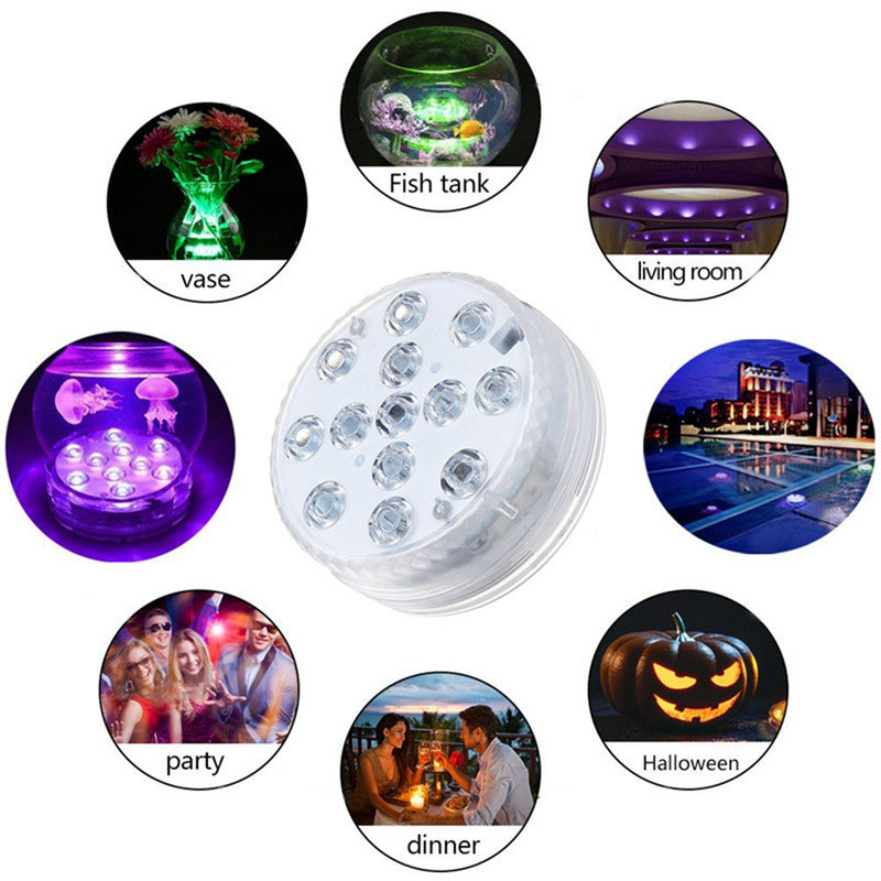 Swimming Pool Light LED Underwater Remote RGB Control Multi Color Fountain Light