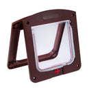 4 Way Locking Pet Door Waterproof Small Dog Cat Door Window Screen Panel Security Flap Door Pet Cage for Interior Doors