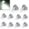 10X GU10 9W White 3LED Spotlightt Bulbs LED Lamp Light AC85-265V