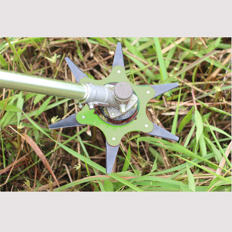 Upgrade Outdoor Trimmer Head 6 Steel Blades Razors 65Mn Lawn Mower Grass Weed Cutter