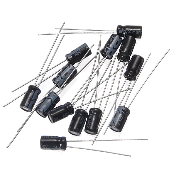 215pcs 15 Values 0.1uF-330uF Mix Electrolytic Capacitor Kit With Storage Box