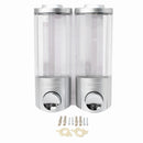 2x400ml Bathroom Kitchen Wall Mount Soap Dispenser Liquid Lotion Bottle Shampoo Shower Container
