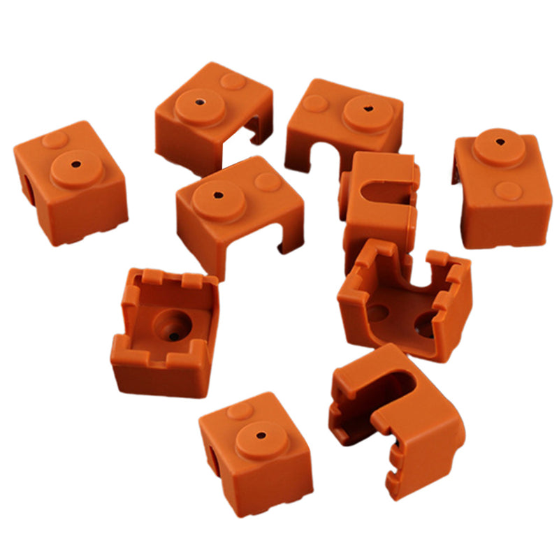 10Pcs Coffee Silicone Case for Hotend Heating Block Protective Cover 280 for 3D Printer