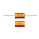 2pcs RX24 5W 200R 200RJ Metal Aluminum Case High Power Resistor Golden Metal Shell Case Heatsink Resistance Resistor