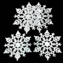 12PCS Christmas Snowflake Piece Plastic Pendant