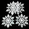 12PCS Christmas Snowflake Piece Plastic Pendant