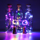 Solar Powered 10LEDs Cork Shaped Silver Wire Wine Bottle Fairy String Light for Christmas Party
