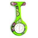 Butterfly Pattern Nurse Watch  Colorful Silicone Pocket Watch Doctor Fob Watch