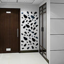 Honana DX-Y5 12Pcs Cute Silver DIY Pebble Shape Mirror Wall Stickers Home Wall Bedroom Office Decor