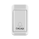 CACAZI 2 to 1 Wireless Doorbell No Need Battery LED Light Doorbell Waterproof Electronic Door Bell