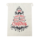 Large Christmas Hessian Santa Sack Stocking Bag Reindeer Gifts Bag Kitchen Storage Container