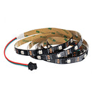 Non-waterproof WS2812 1M/2M Smart LED Strip Light+DC5-24V SP501E Controller Work White Alexa Google Assistant