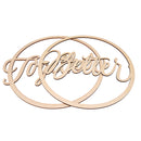 2Pcs Wedding Chair Signs Decorative Wooden Pendants Groom Bride Party Decorations